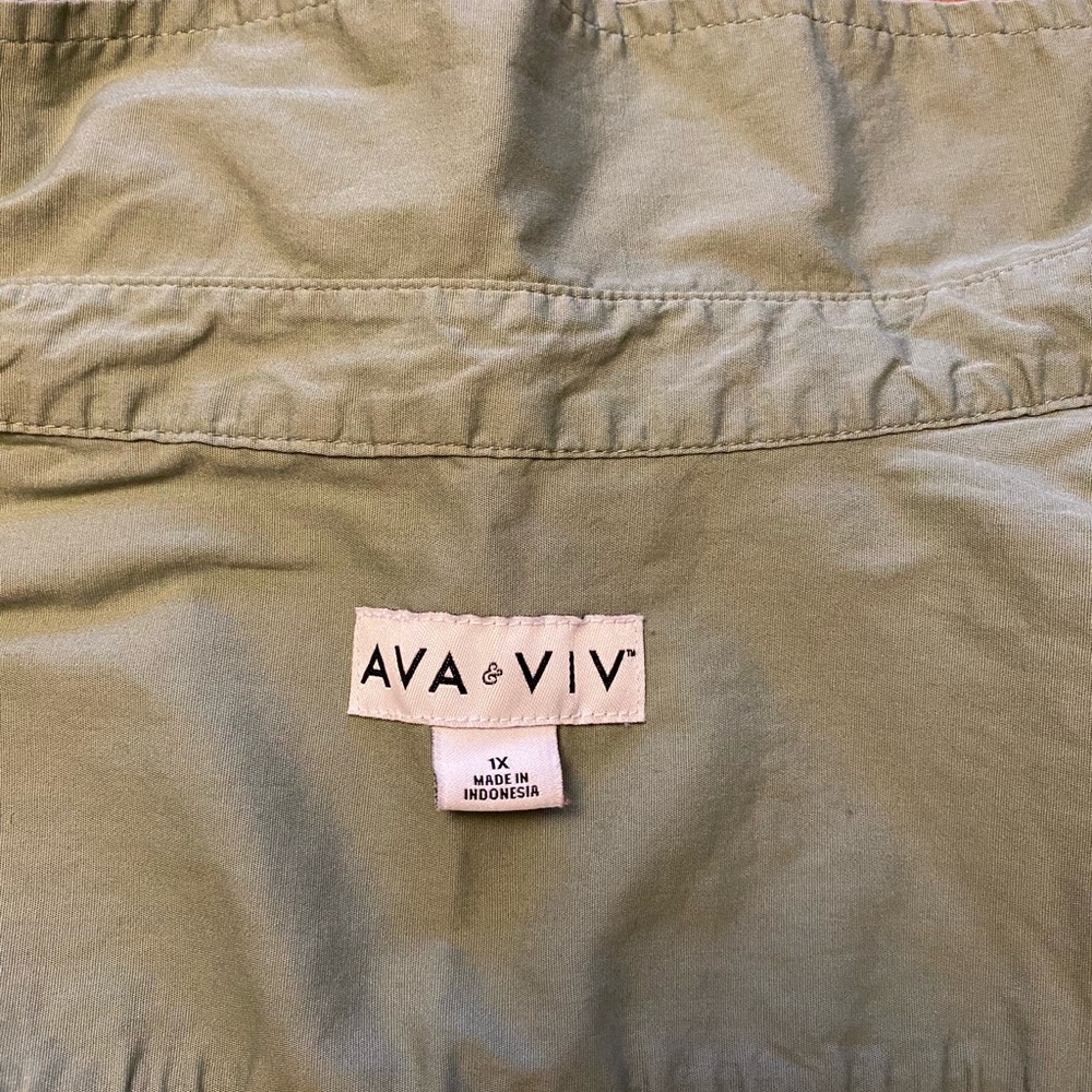 Olive button down - Picture 3 of 3